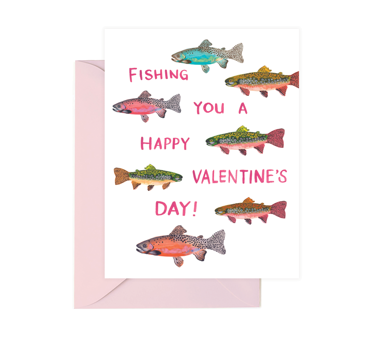Let's Go Fishing - Fish Cards for Kids - Happy Valentine's Day Pull Tabs -  Set of 12