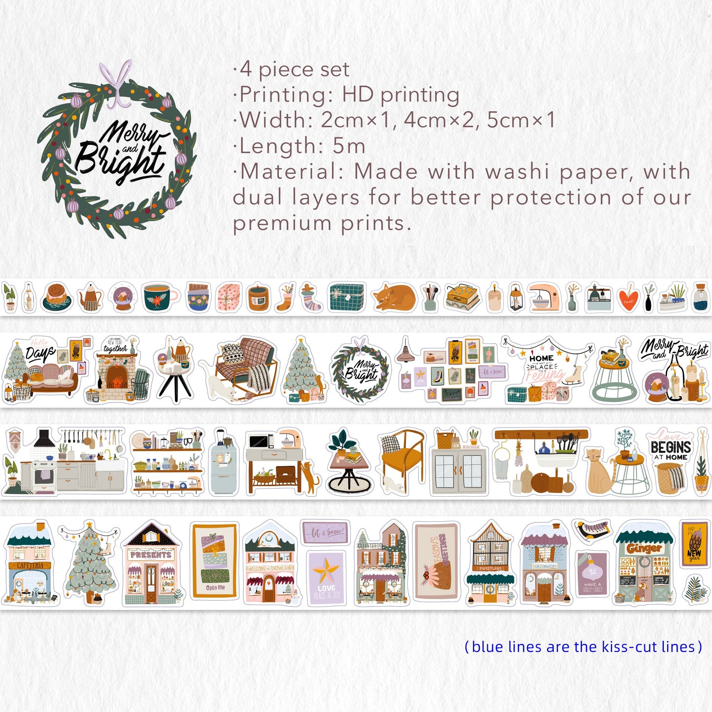 Home Sweet Home Washi Tape Sticker Set by The Washi Tape Shop