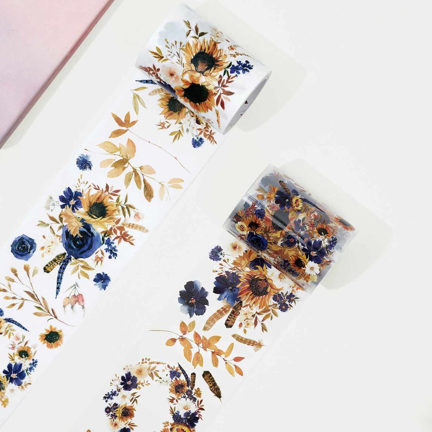 Sunflower & Navy Wide Washi/PET Tape by The Washi Tape Shop