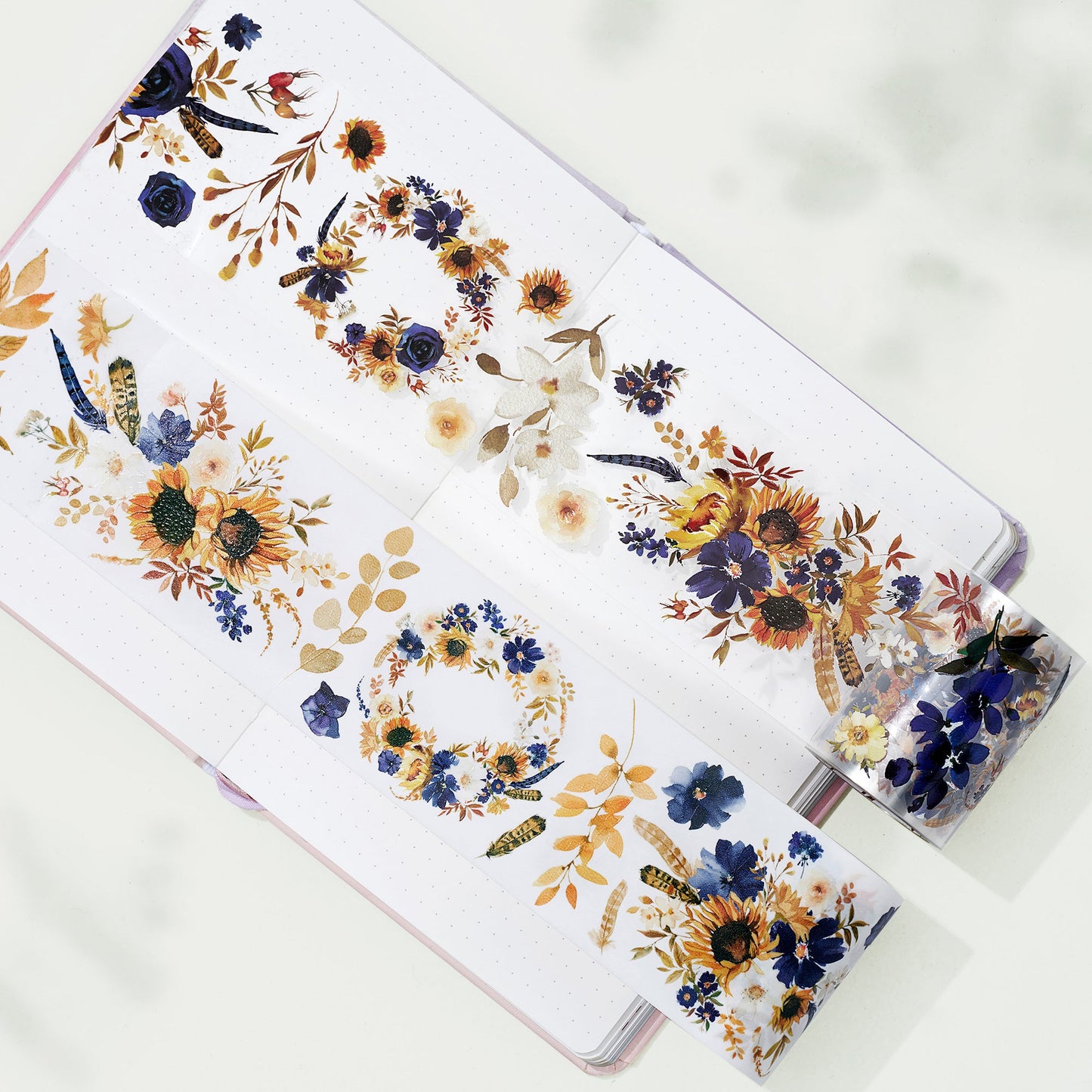 Sunflower & Navy Wide Washi/PET Tape by The Washi Tape Shop