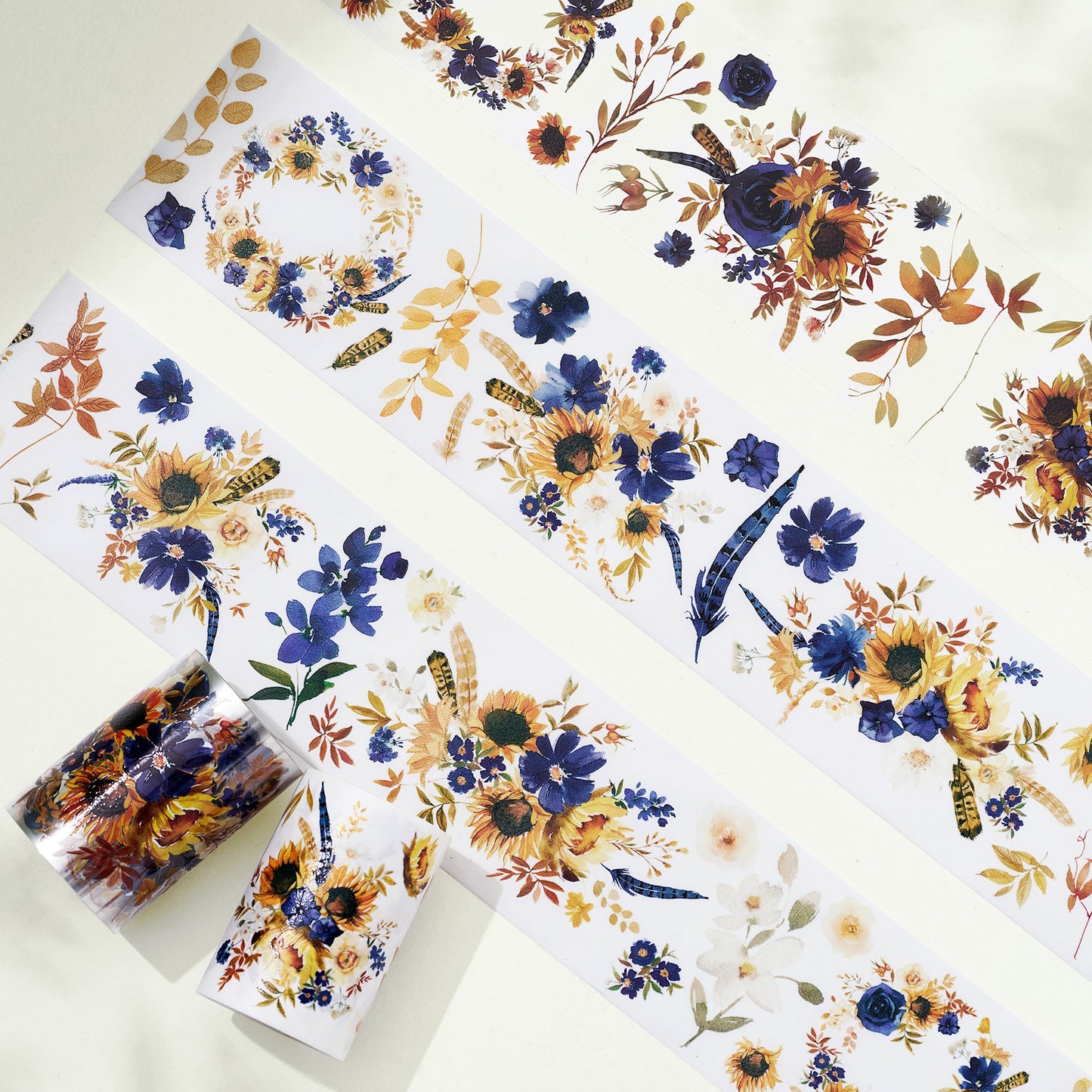 Sunflower & Navy Wide Washi/PET Tape by The Washi Tape Shop